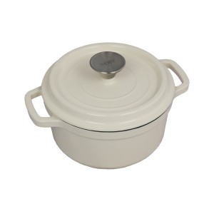 Garnek Żeliwny NOIS 20 cm kremowy Tierra