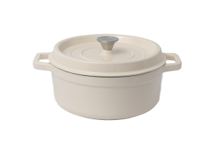 Garnek Żeliwny okrągły NOIS 24 cm kremowy Tierra