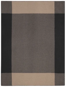 Koc wełniany 150x200 cm Biederlack Frame Mokka