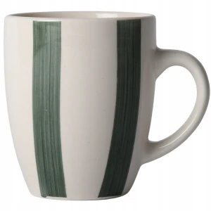 Kubek ceramiczny w zielone paski