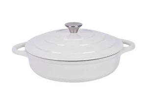 Garnek Żeliwny Tierra 28 cm NOIS okrągły płytki 3,5 L kremowy