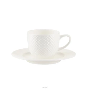Filiżanka do espresso porcelanowa 100 ml ze spodkiem Bari White Villa Italia