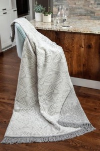 Koc 150/200 cm rybia łuska cotton cloud