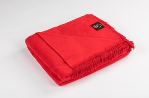 Koc 150/200 cm czerwony cotton cloud