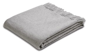 Pled 130/170 cm wełniany silver wool biederlack