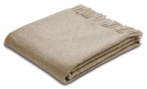 Pled 130/170 cm wełniany beige wool biederlack