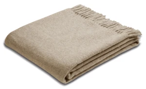Pled wełniany 130x170 cm Biederlack Beige Wool