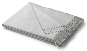 Pled bawełniano-akrylowy 130x170 cm Biederlack Silber