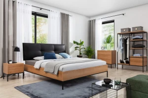 Łóżko loft karmel new elegance z ekspozycji 180x200 cm za 1 zł przy zakupie materaca