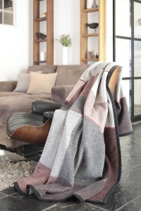 Koc grid marron 150x200 cm biederlack