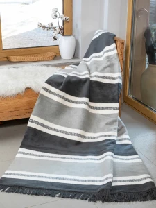 Koc 150/200 cm tradycyjne pasy cotton cloud