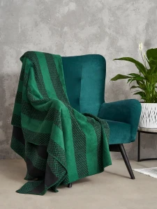 Koc 150/200 cm pasy w zygzaki cotton cloud