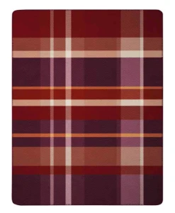 Koc bawełniano-akrylowy 150x200 cm Biederlack Ruby Check