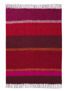 Pled 130/180 cm biederlack mohair look crimson